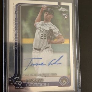 Topps Chrome Tanner Gordon Pitching rookie autograph